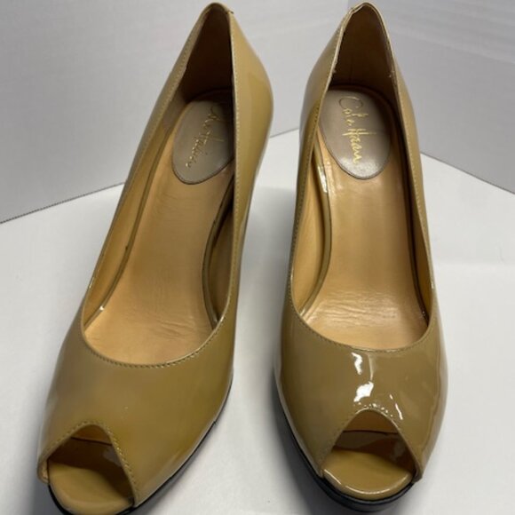 Cole Haan peep-toe patent leather pumps (size 10) - Picture 2 of 7